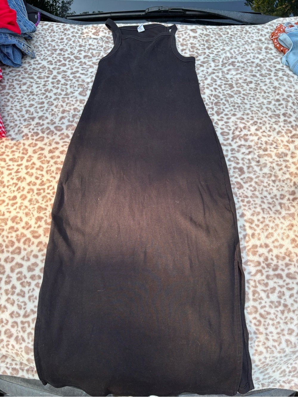 Old Navy Size Medium Ribbed Black Maxi Dress
